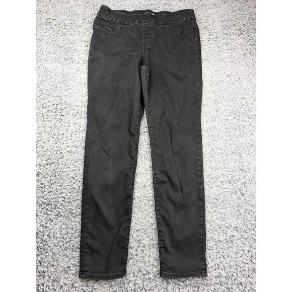 Chicos Jeans Womens 10 Black High Rise Pants Jegging Skinny Stretch Normcore Mom - Picture 3 of 10